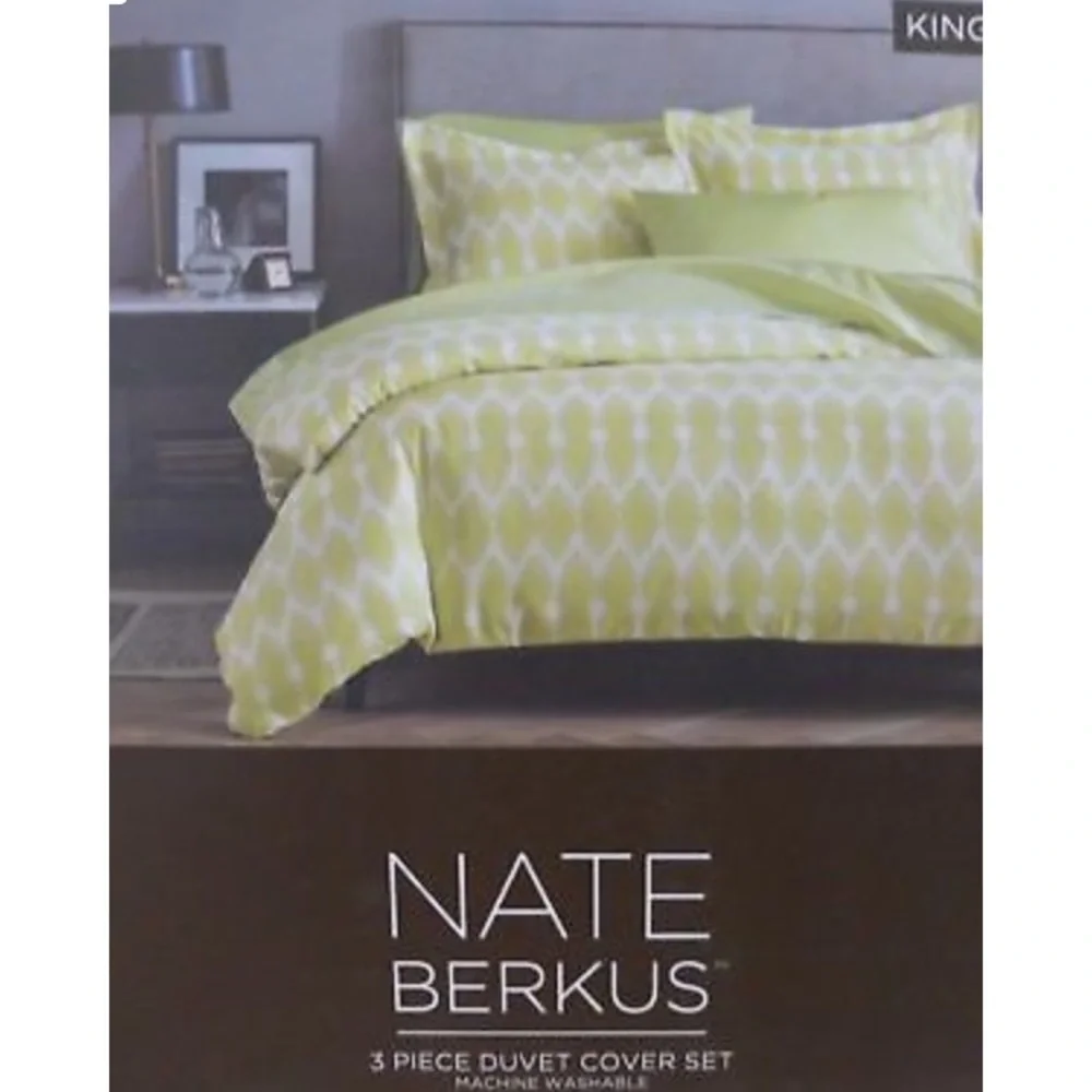 Nate Berkus 3 Pc Duvet Cover &SHAMS Set King Size